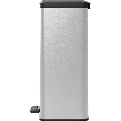 Rectangle Trash Can - DECO BIN - CURVER - 65L - Modern Design - 49 x 29 x 61 cm - Metallic Grey