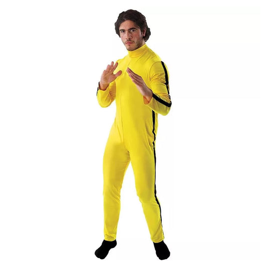 Martial Artist/ Bruce Lee Men's Costume Jumpsuit - X-Large