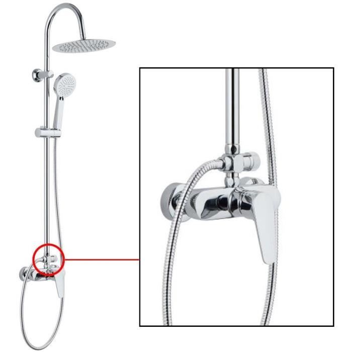 Shower column diverter and connector - Standard - EDOUARD ROUSSEAU - Chrome