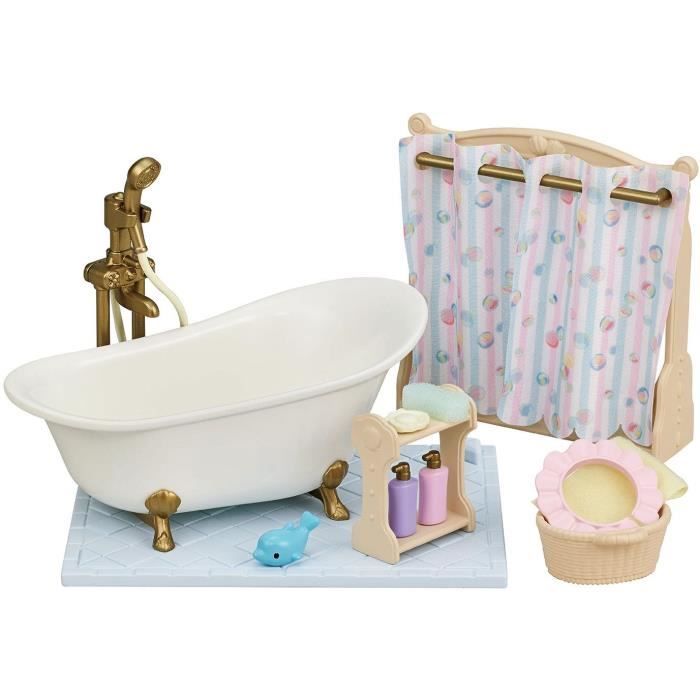Bathtub and shower set - SYLVANIAN FAMILIES - 5739 - Bathroom set with accessories