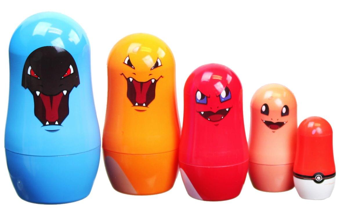 Pokemon 5-Piece Evolving Charmander Nesting Doll Set