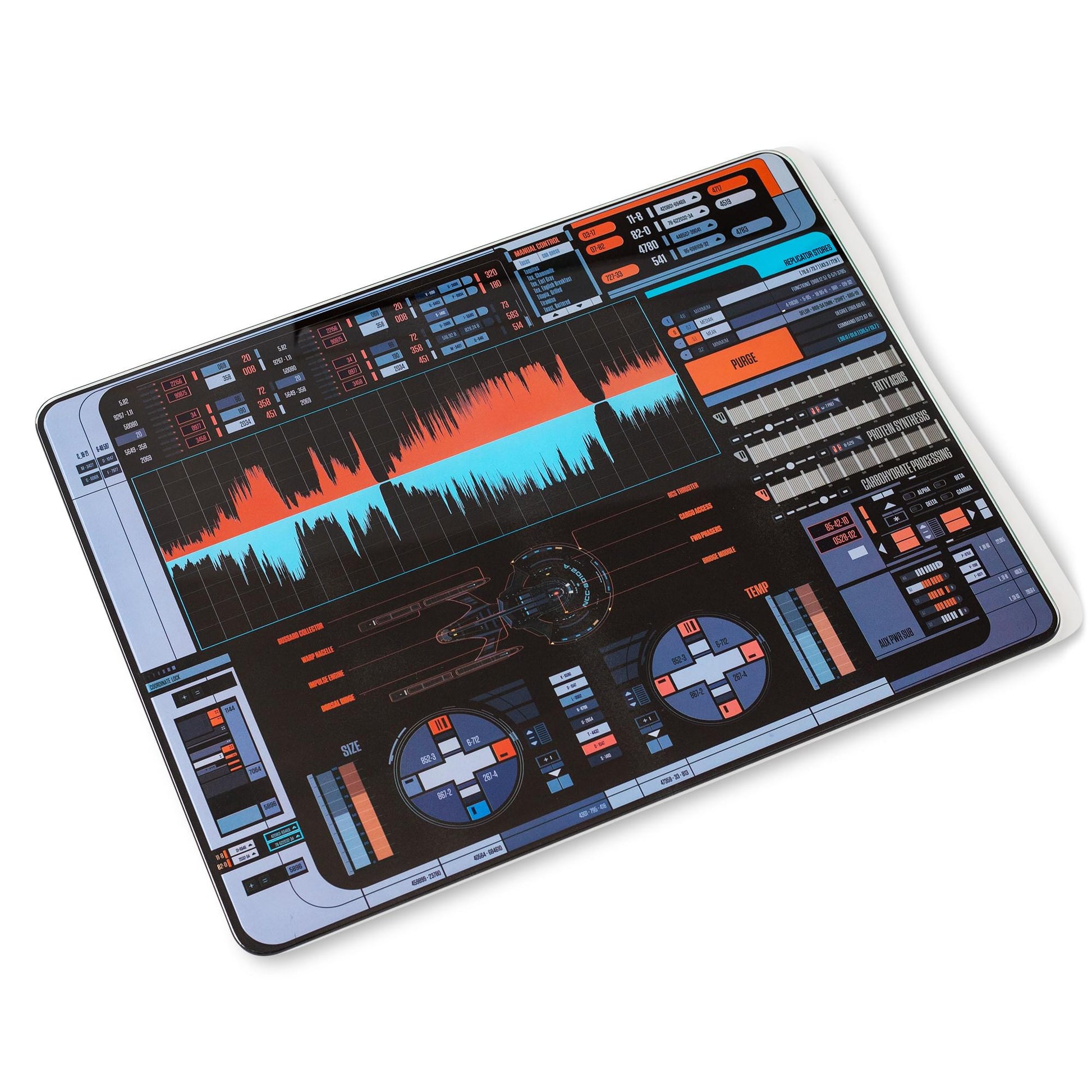 Star Trek: Picard LCARS Glass Cutting Board