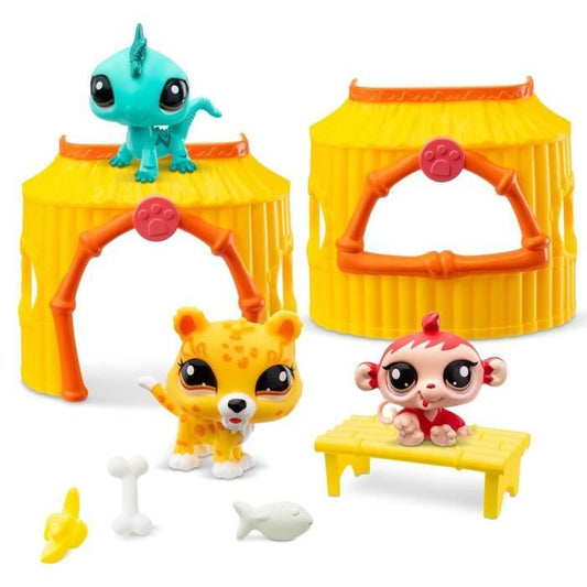 BANDAI - Littlest Pet Shop - Tiki Jungle Pack - 3 animals and accessories - BF00515
