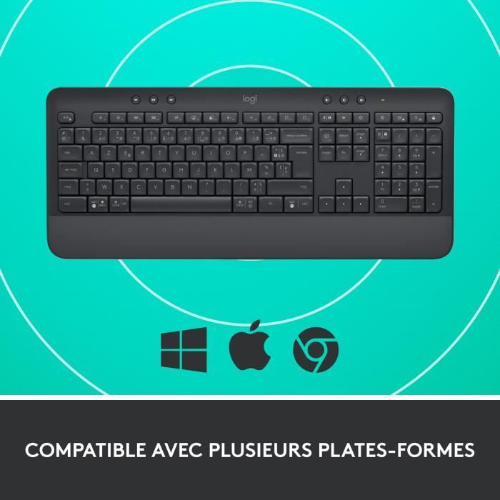 Logitech - Wireless keyboard - Entremonomic Entremoire with T -heads -Signature K650 - Graphite
