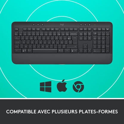 Logitech - Wireless keyboard - Entremonomic Entremoire with T -heads -Signature K650 - Graphite