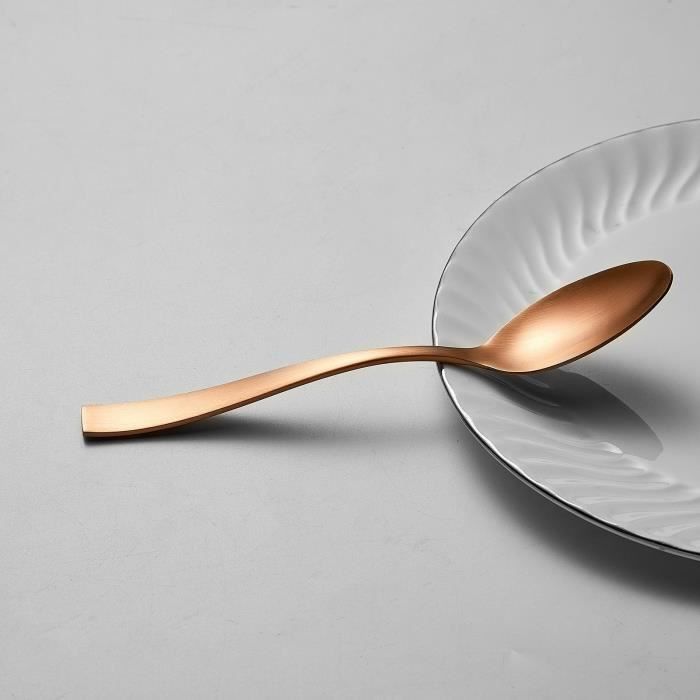 Cutlery set - ARTHUR MARTIN - AM0056 - 24 pieces - Stainless steel - Copper finish