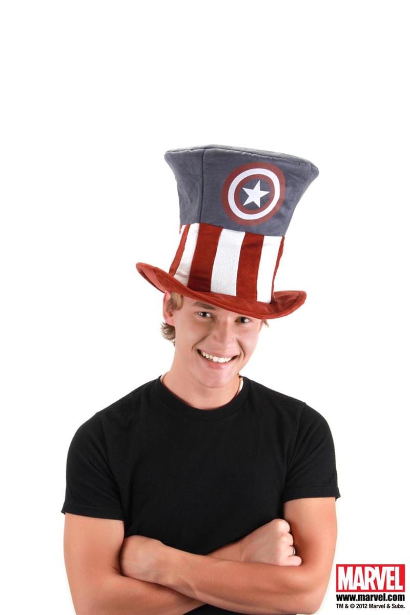 Captain America Adult Costume Top Hat, One Size