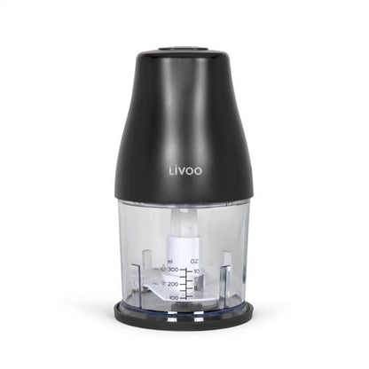 Chopper - LIVOO - 300 ml - 400 W - 1 speed and turbo function - 2 stainless steel blades - Black