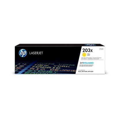 HP 203X Genuine LaserJet Yellow Toner Large Capacity (CF542X) for HP Color LaserJet Pro M254 / M280 / M281