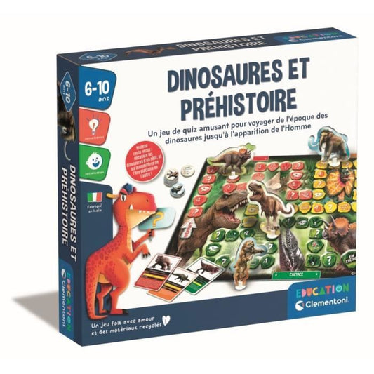 Clementoni - Dinosaurs and prehistory quiz - 3 different game modes - Ages 6 and up