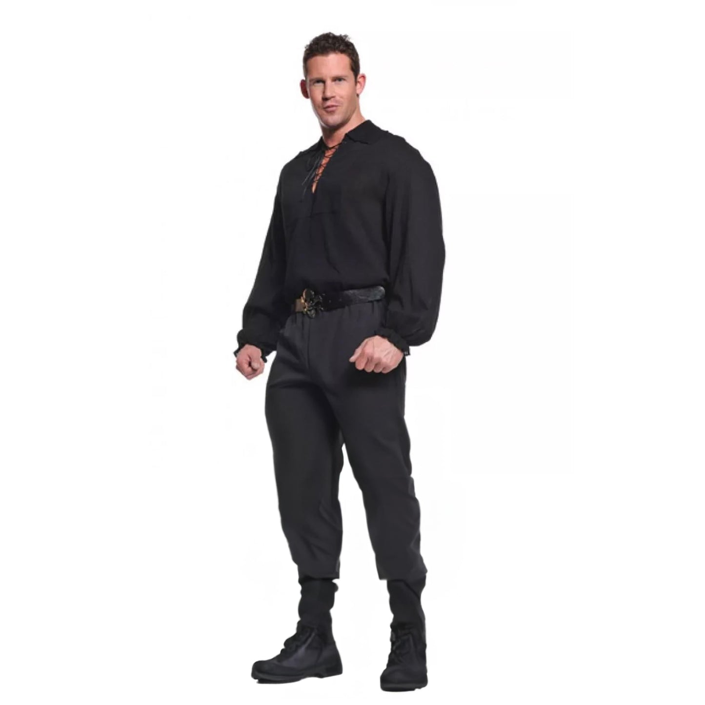 Pirate Adult Costume Black Shirt XX-Large