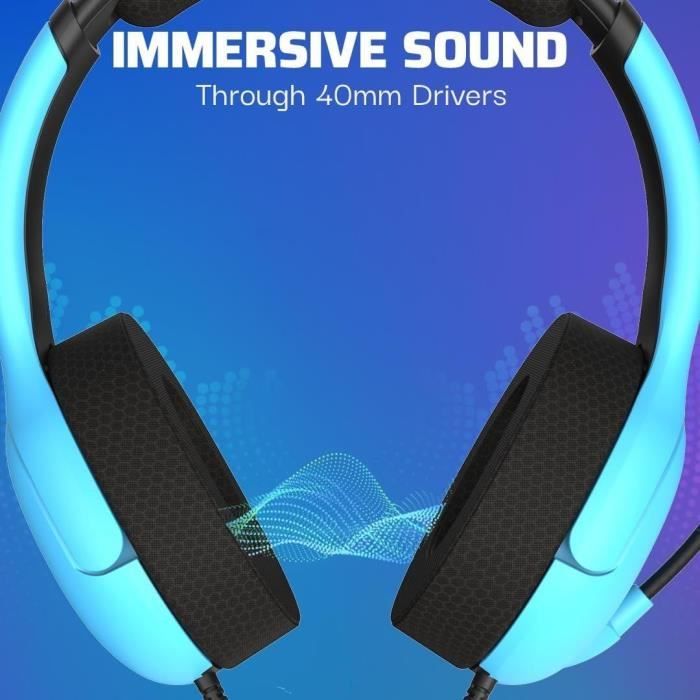 Wired Headset - Airlite - Neptune Blue - Compatible with PS4/PS5 - Boom Microphone - Over-Ear Headband