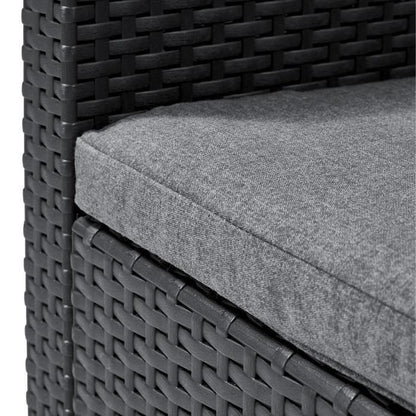 Garden armchair with cushion - resin - Allibert by Keter - Sanremo - Gray Graphite