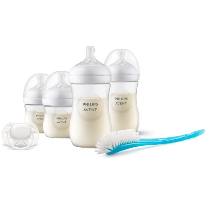 Newborn Kit - PHILIPS AVENT - Natural 3.0 - 2 125ml Bottles + 2 260ml Bottles + Ultra Soft Pacifier 0-6M + Bottle Brush