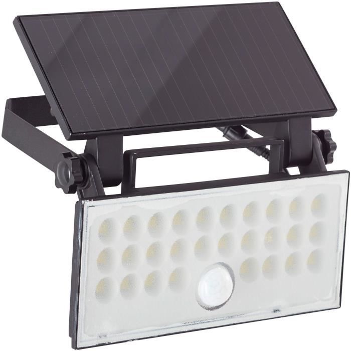 Outdoor wall light - BRILLIANT - LUTON - LED and solar - Motion detector - Plastic and metal - 4 W - Black