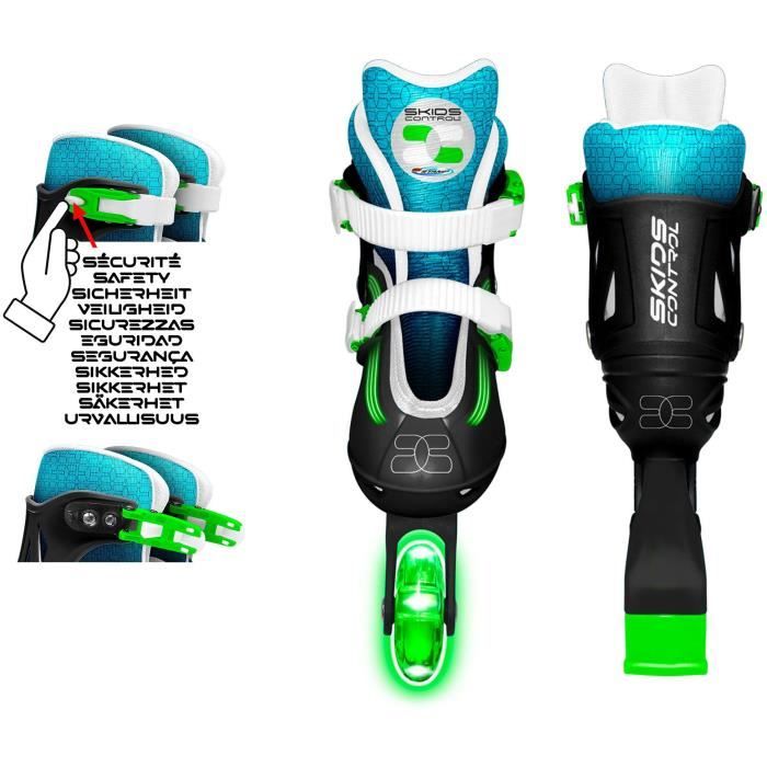 STAMP - Adjustable Inline Skates - Light Up Wheels - Skids Control
