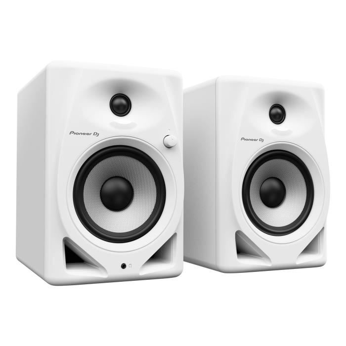 Pair of Pioneer DJ DM-50D-W monitoring speakers - Bass Reflex - 2x25W - DJ or Production mode - White