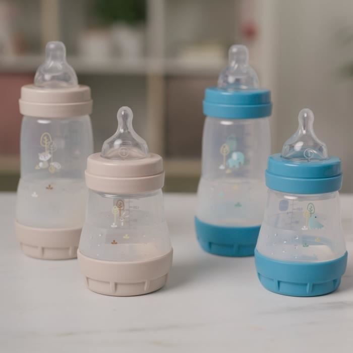 Set of 2 Baby Bottles - MAM - Easy Start - Anti-colic - 160 ml - Teat flow 1 - Ocean + Sand