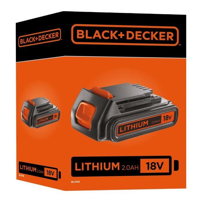 18V BLACK+DECKER 2.0 Ah Lithium Battery - BL2018-XJ