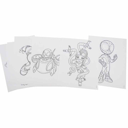 Marvel Spidey colouring book with pencils and erasers