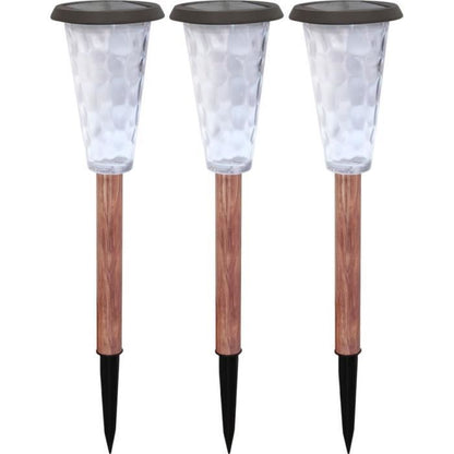 Set of 3 solar beacons - Canopo - 20 lumens - Beige