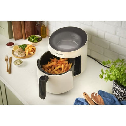 RUSSELL HOBBS SatisFry Air Panoramic 27420-56 Oil-Free Fryer - 5L Capacity - 10 Cooking Programs - 1500W - Cream