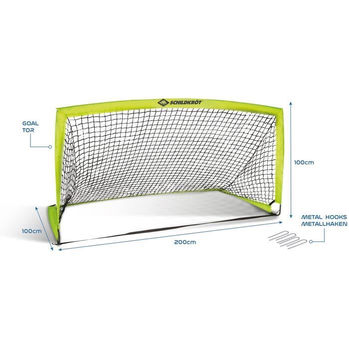 Football goal - Foldable - SCHILDKRÖT - XL - 200 x 100 x 100 cm