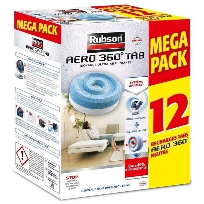 RUBSON PROMO MEGA PACK Pack of 12 refill Aero 360 Neutral