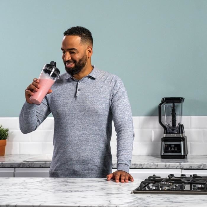 NINJA BN750EU - 2 in 1 Blender - 2.1 L Bowl - 700ml Tumbler - 1200 W - Black