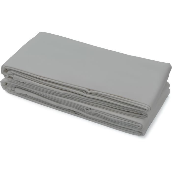 Flat sheet - HOME LINGE PASSION - 240 x 300 cm - Light grey