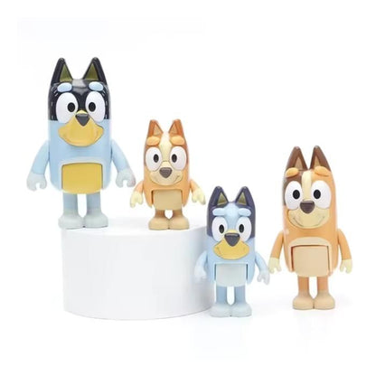 4 full Bluey family figures - Moose Toys - From 3 years old