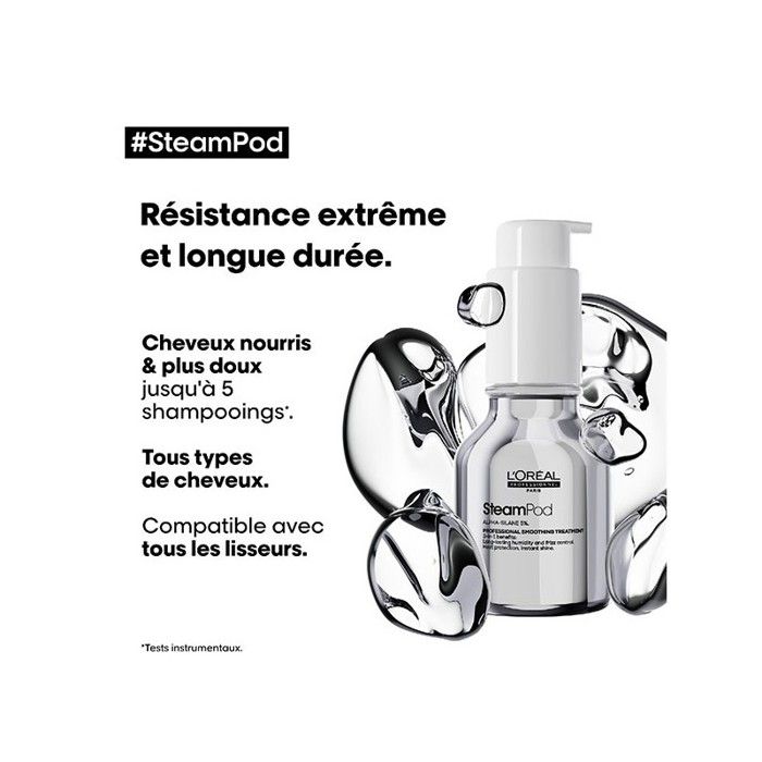 Professional Smoothing Treatment for Steampod L'Oréal Professionnel - Thermo-protective treatment enriched with Alpha-silane -50ml