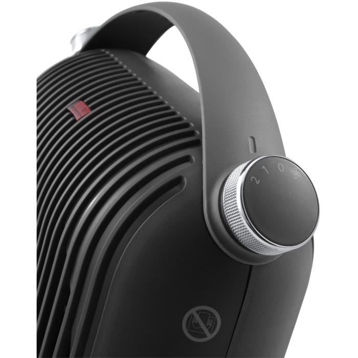 DELONGHI classic fan heater - 2400W - 2 heating stages - Adjustable safety thermostat - IP21