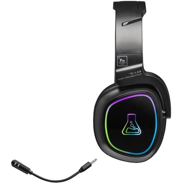 Gaming Headset - THE G-LAB - KORP-PROMETHIUM - Wireless + Bluetooth - Compatible with PC, PS4, XboxOne - Black