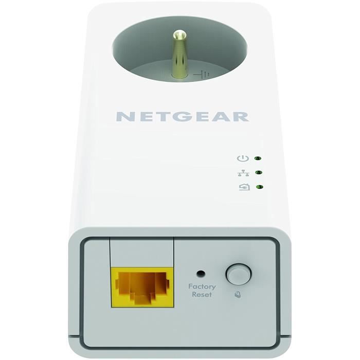 NETGEAR Pack of 2 adapters 2000 Mbit / s - 2 ports 10/100/1000 RJ45 - With integrated plug PLP2000-100FRS