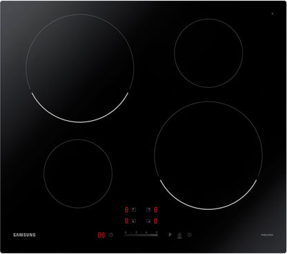 SAMSUNG NZ64M3707AK / EF - Induction hob - 4 areas - W 59 x D 57 cm - Glass coating - Black