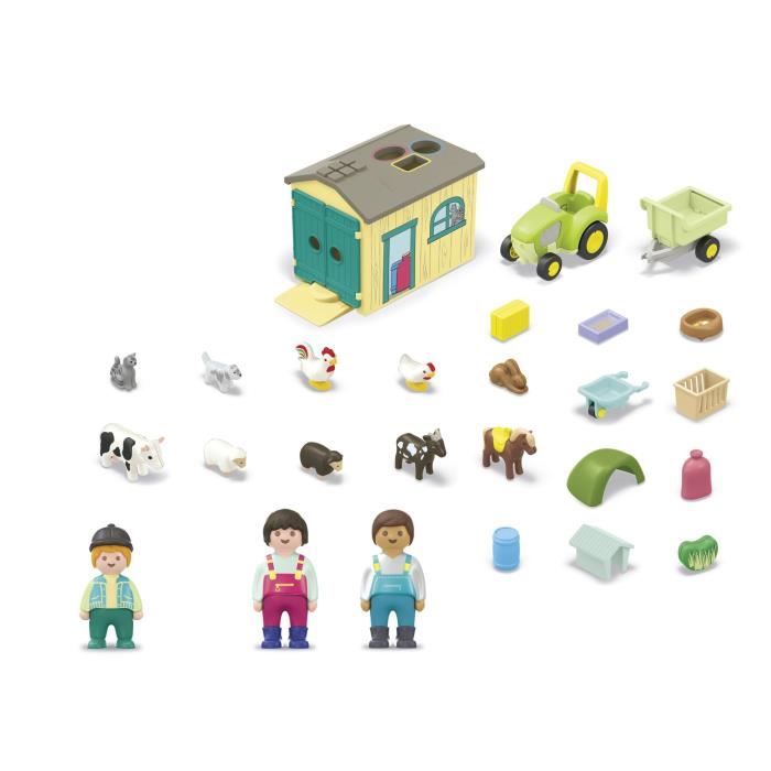 PLAYMOBIL Junior 71656 Farm tractor and animals, characters, For baby and child, From 18 months