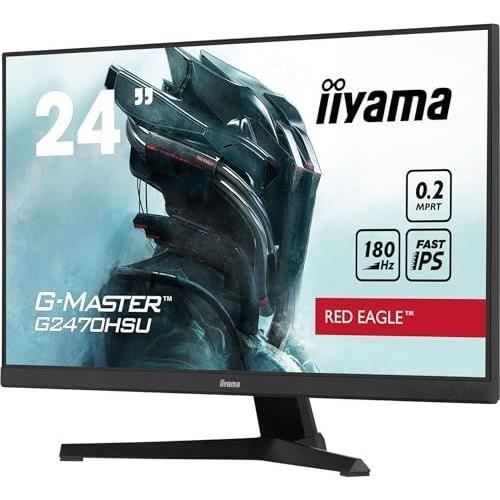 PC screen - IIYAMA - G2470HSU-B6 - 24 IPS FHD 1920 x 1080 - 0.2ms - 180Hz - HDMI DP - Black