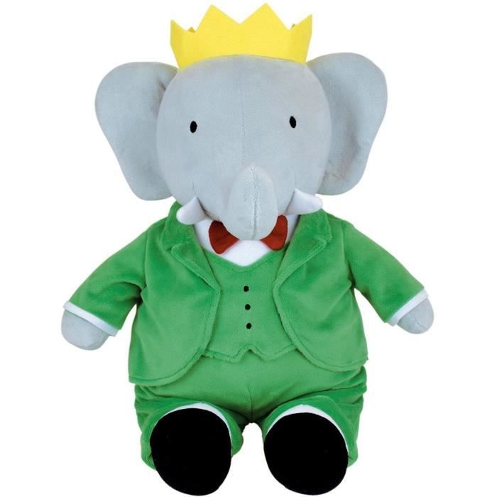 Soft toy - JEMINI - Babar Elephant Soft Toy +/- 40 cm - Soft plush toy - Ideal for creating stories and decorating the room!