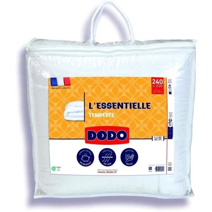 DODO Temperate Duvet - L'ESSENTIELLE - 220x240cm - 100% Polyester VOLUPT'AIR 250gr/m²