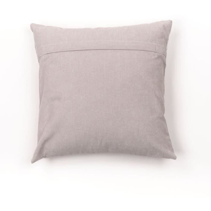 Cushion - TODAY - CHARME - Slub x Chambray x Pompon Berenice - 40 x 40 cm