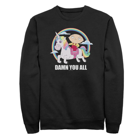 Family Guy Stewie Unicorn Long Sleeve Fleece | Large
