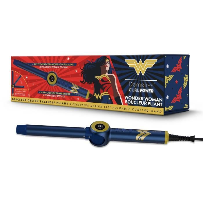 Fer to curl Demeliss - folding at 180 ° in 3 angles- 25mm - 120 ° C A 210 ° C - Ceramic reverse