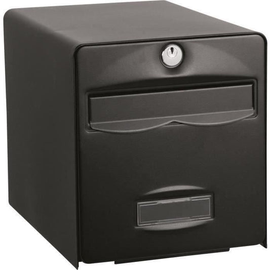 BURG WACHTER Galvanized Steel Balthazar Letterbox - 1 Door - Black