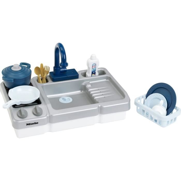 Sink Toy - KLEIN - Miele Kitchen Sink with Working Faucet and Accessories - Comes with many accessories.