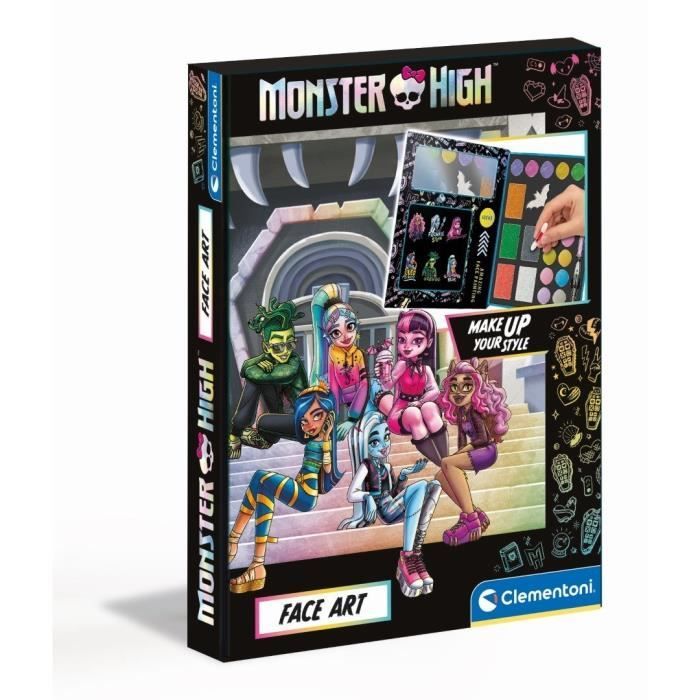 Monster High Makeup Set - Clementoni - Palette containing powders, shadows, pencils