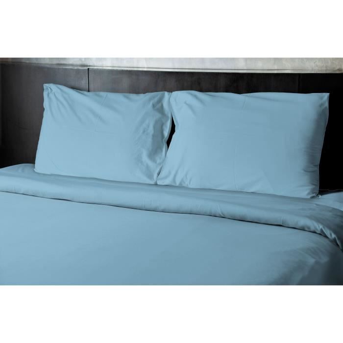 Set of 2 pillowcases - HOME LINGE PASSION - HP72089 - 82 g Microfiber - 50 x 70 cm - Sky blue