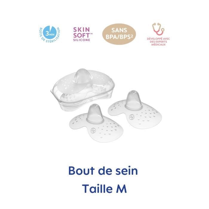 Mam Bout de Sein Size M - Silicone - Bte Sterilization X2