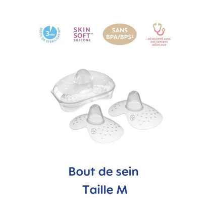 Mam Bout de Sein Size M - Silicone - Bte Sterilization X2