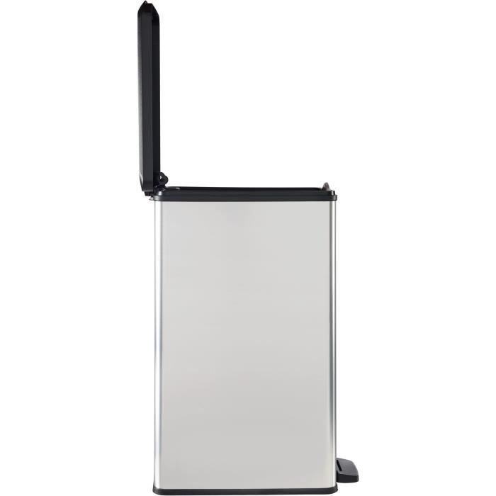 Slim Bin - SLIM BIN - CURVER - 40L - Space saving - 40 x 25 x 61 cm - Metallic grey